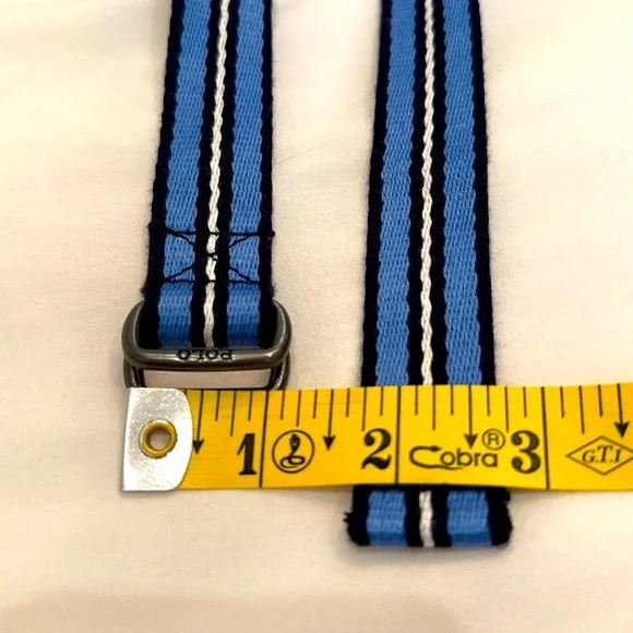 Polo Ralph Lauren boys blue and white canvas belt. size S. - Picture 6 of 7